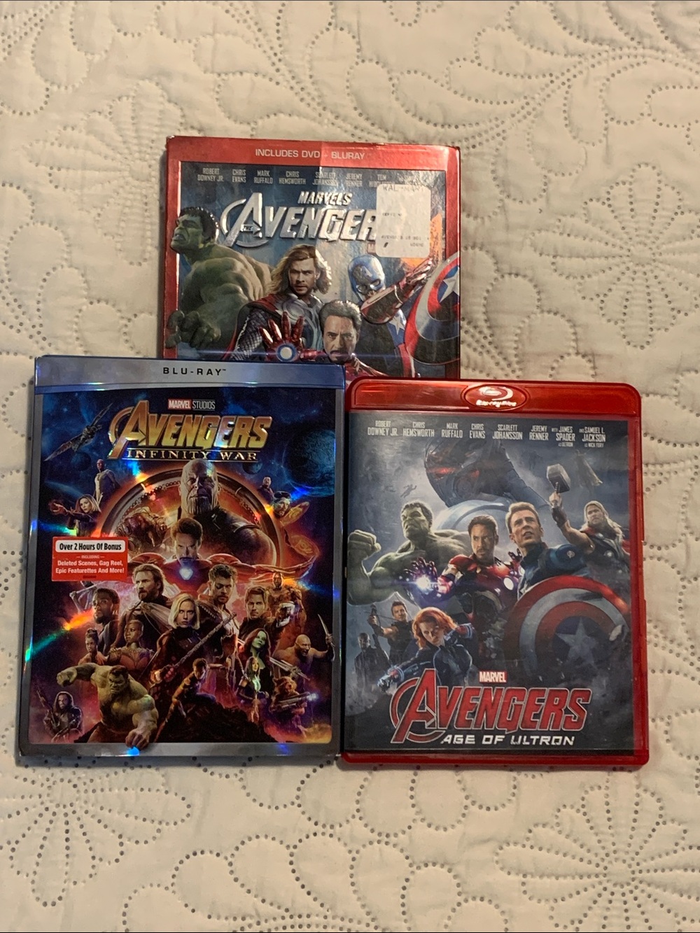 Marvel Avengers Movie Blu-ray/DVD Set - Red, Blue, Silver